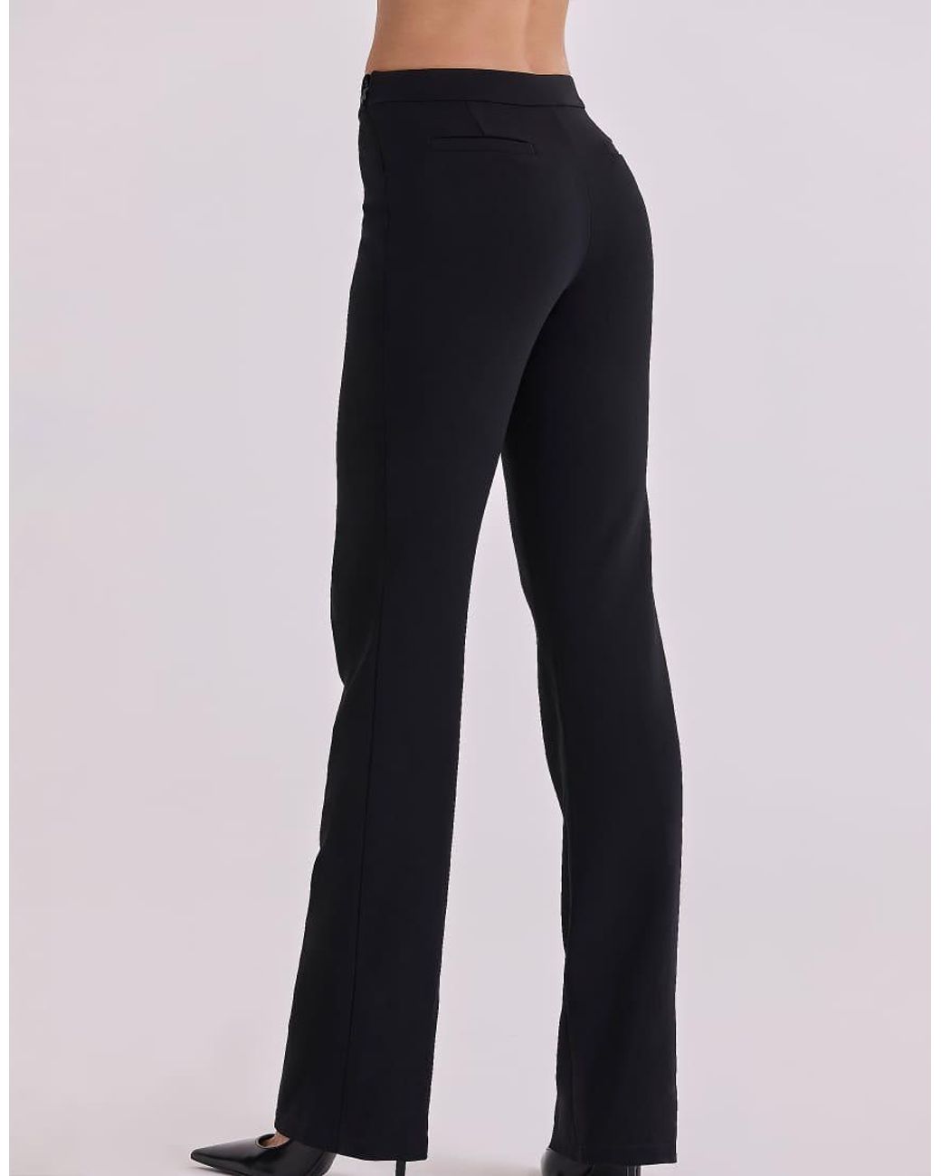 House Of Cb Red Chiara Straight Leg Trousers