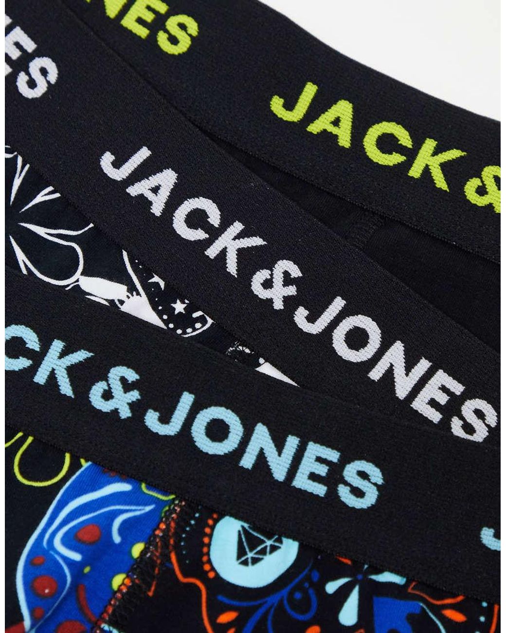 Jack & Jones Blue 3 Pack Trunks for men