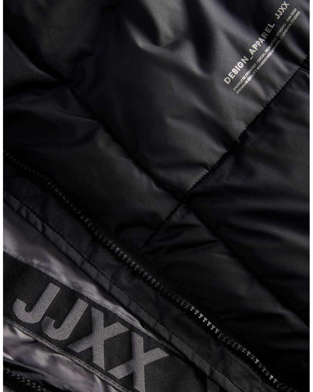 JJXX Blue Lolly Lightweight Hooded Short Puffer Jacket