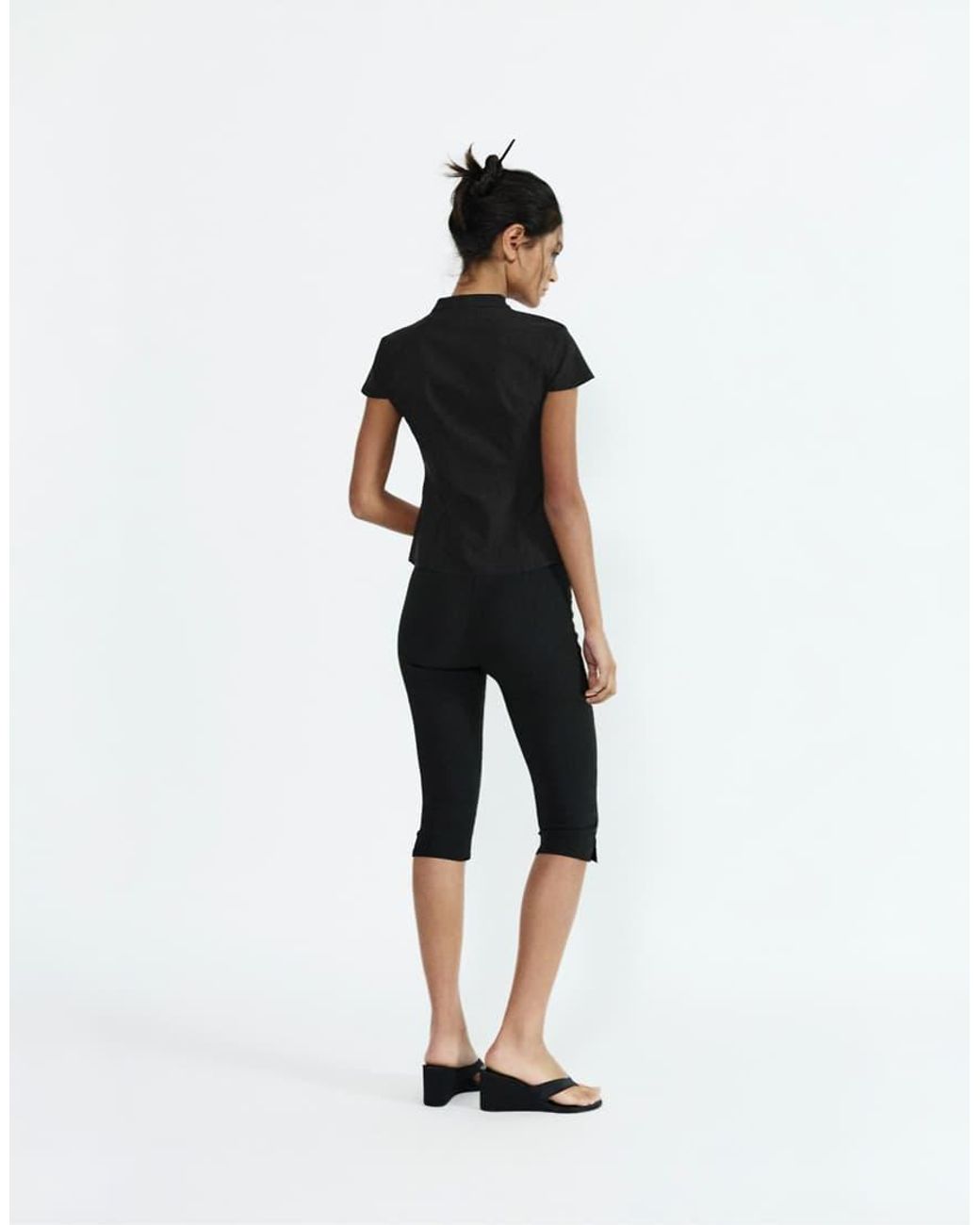 Pull&Bear Black Top With Knot Detail