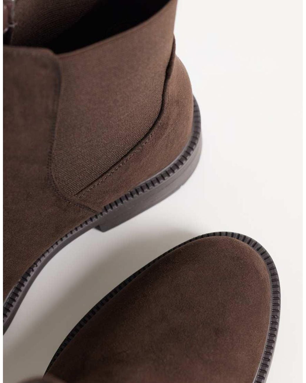 New Look Brown Faux Suede Chelsea Boot