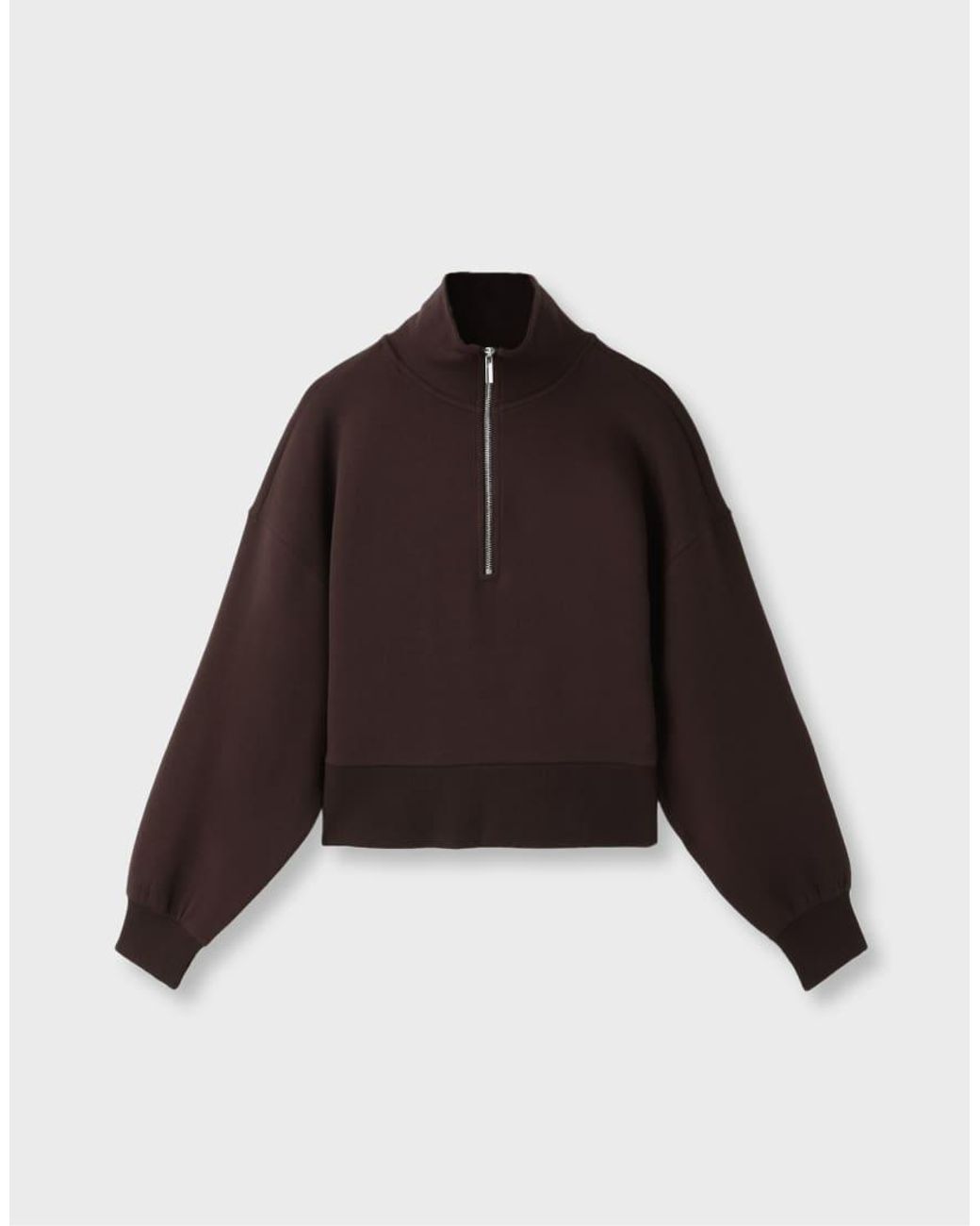Stradivarius Brown B10 Zip-Up Sweatshirt With Collar