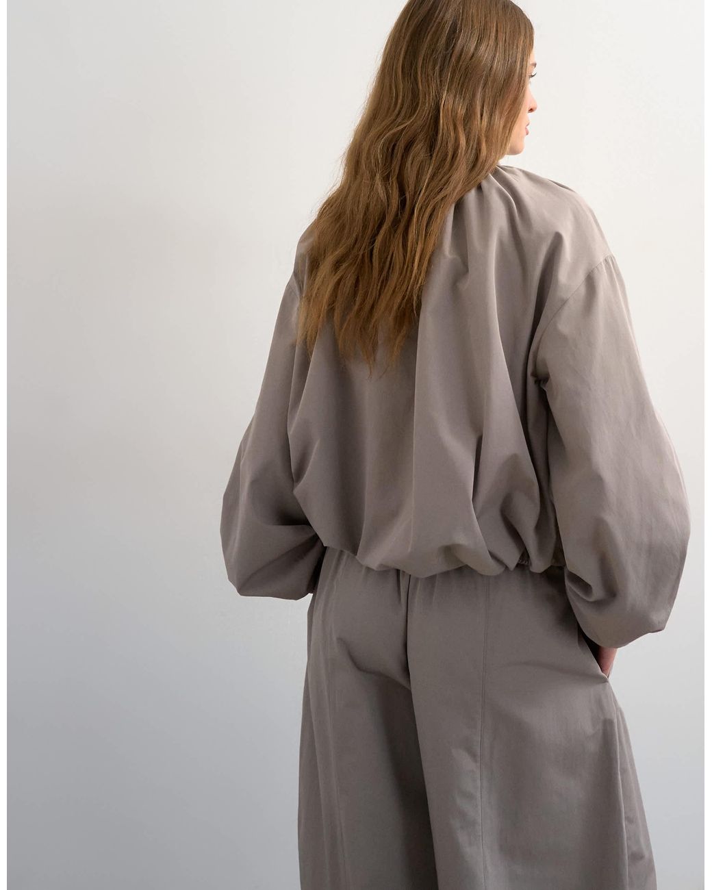 TOPSHOP Gray – leichter nylon-anorak