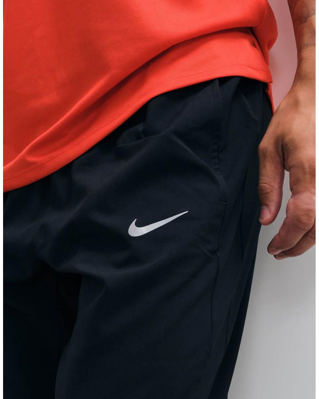 Nike White Miler Dri-Fit Woven Joggers for men