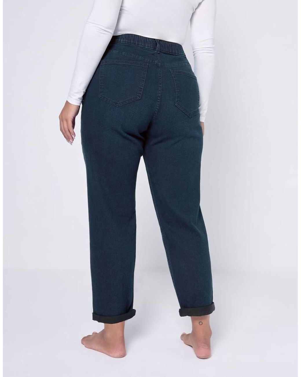 Yours Clothing Blue Denim Boyfriend Jeans