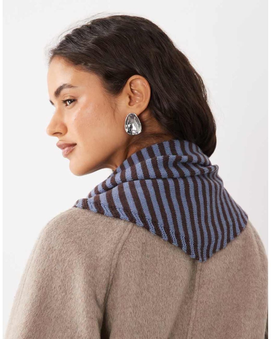 ASOS Brown Striped Triangle