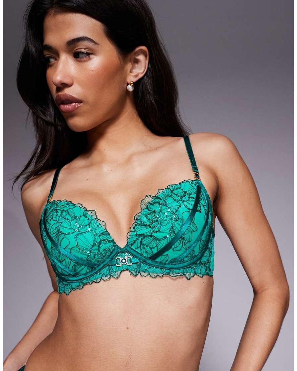 Ann Summers Blue Divine Temptation Padded Plunge Bra