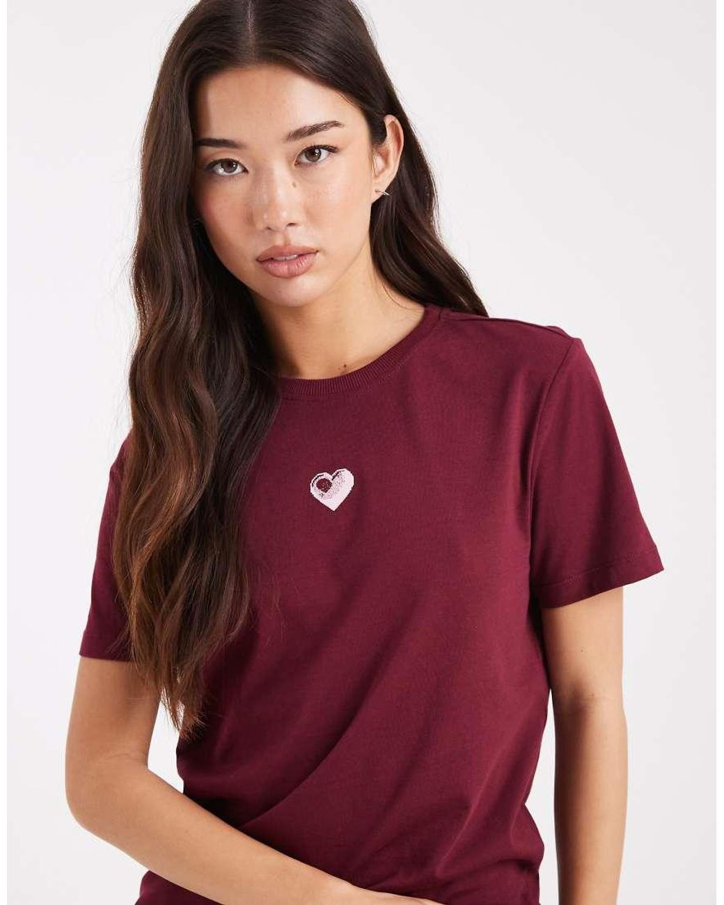ONLY Red Games Graphic Back Print Boxy T-shirt