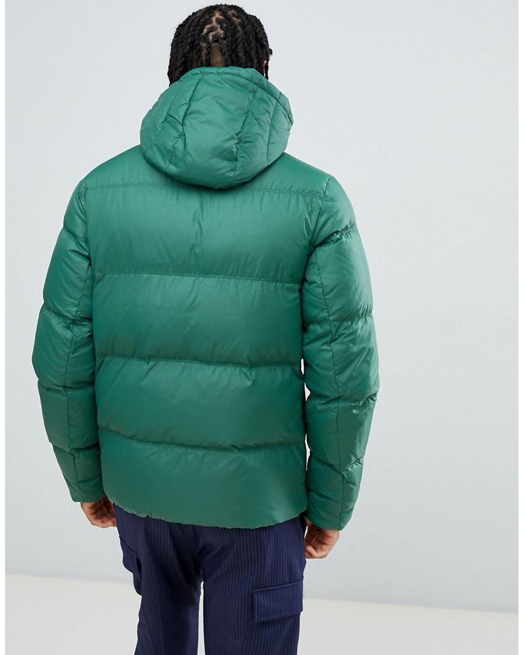 Sikker korroderer paraply Tommy Hilfiger Down Puffer Jacket Detachable Hood In Green for Men | Lyst