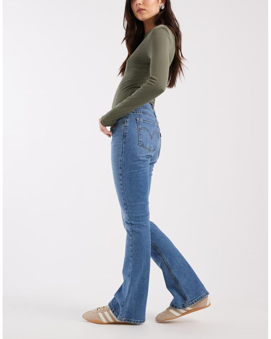Levi's Blue Low Waist Slim Bootcut Jeans