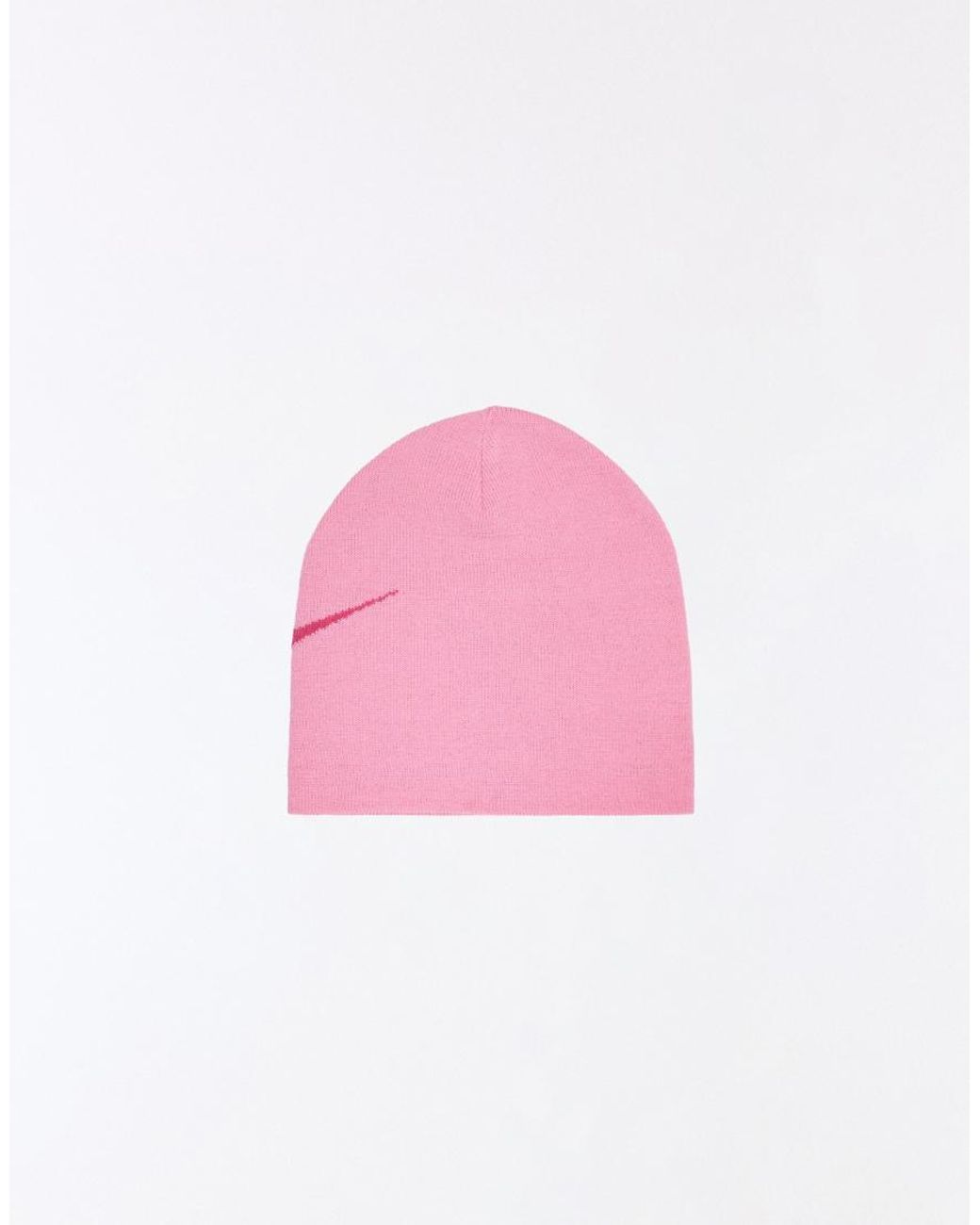 Bershka Pink Star Knit Beanie for men