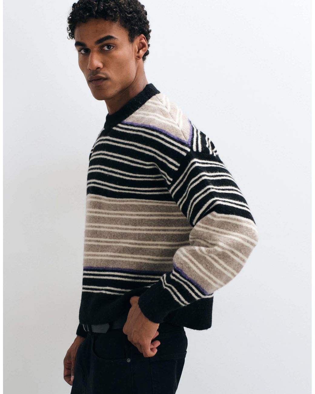 Weekday Black Wool Blend Sweater for men