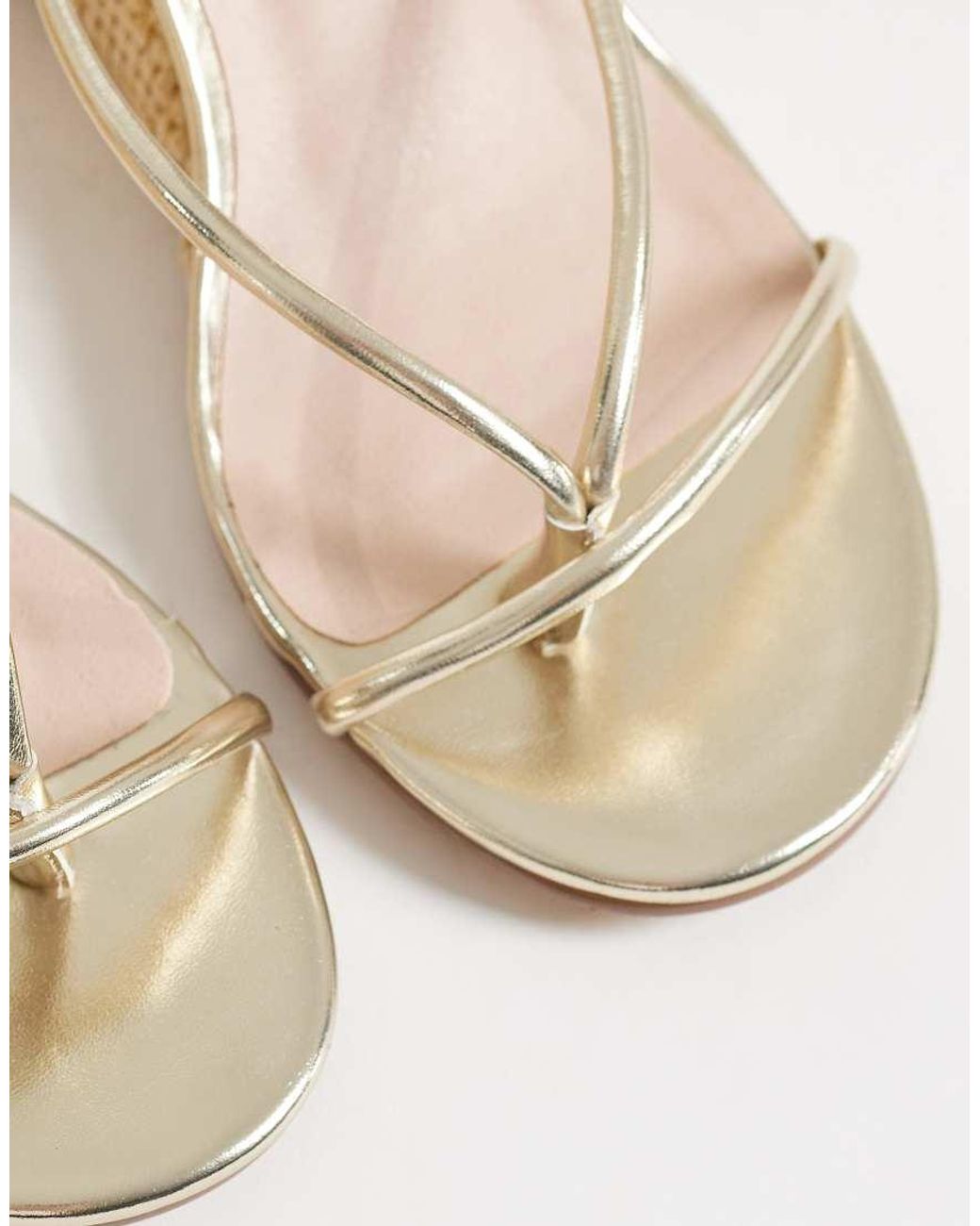 London Rebel White Mary Wedge Heeled Strappy Sandal