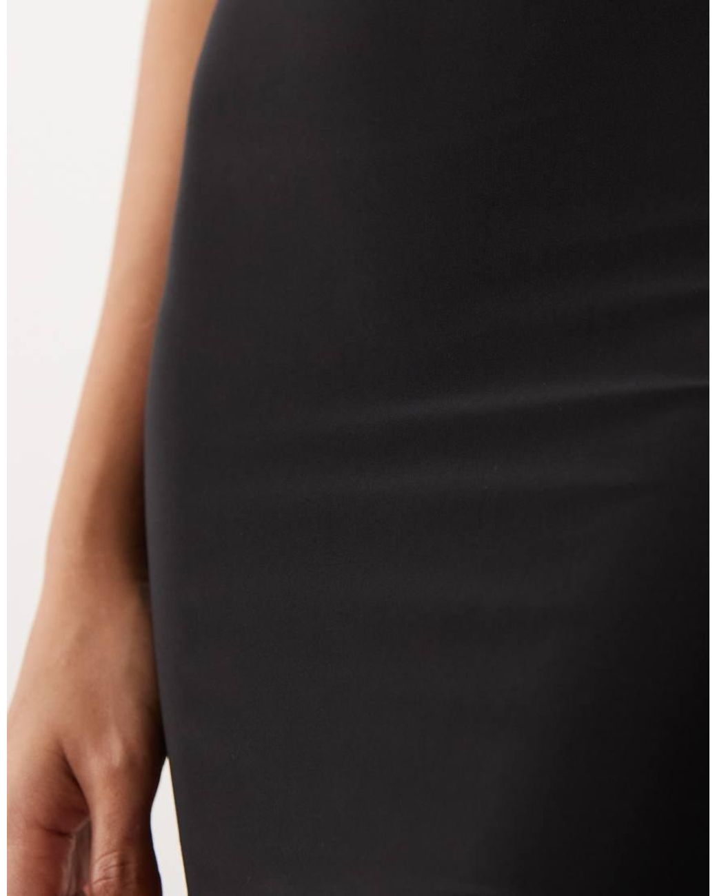 Missy Empire Natural Double Sculpted Slinky Thin Strap Cami Mini Dress