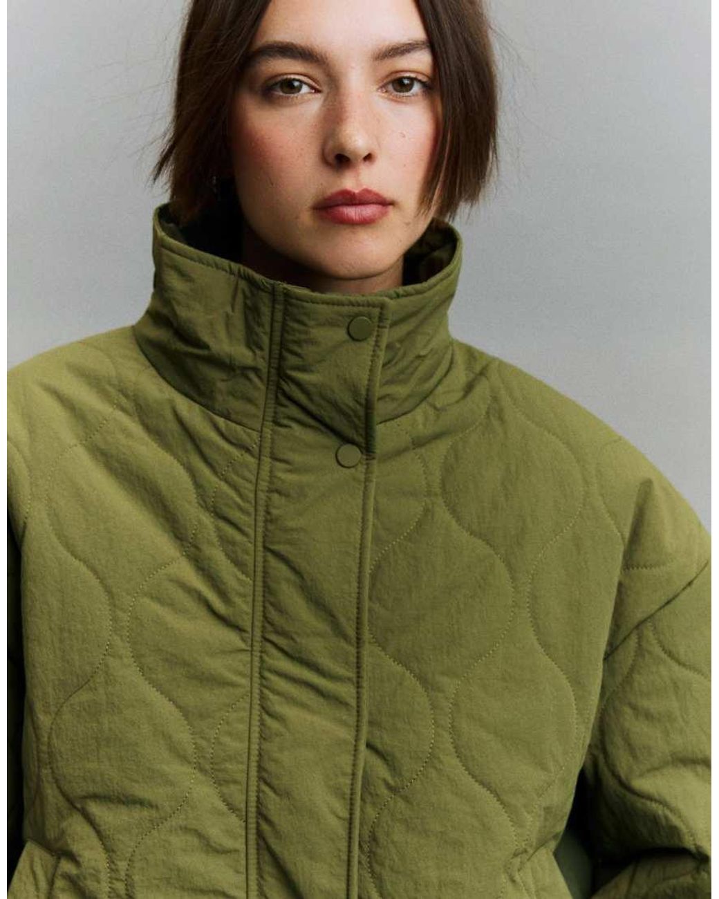 Bershka Green Padded Jacket