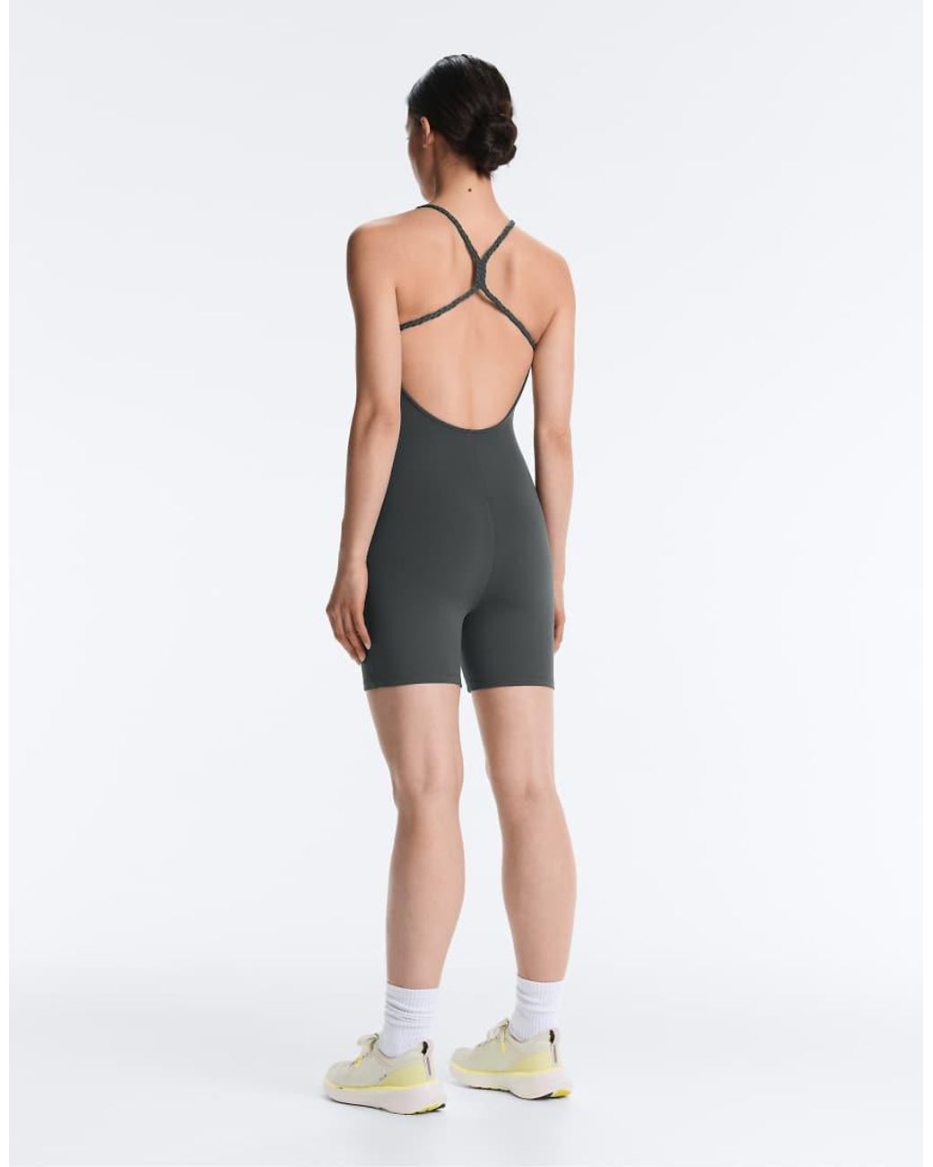 Oysho Gray Comfortlux Braided Short Jumpsuit