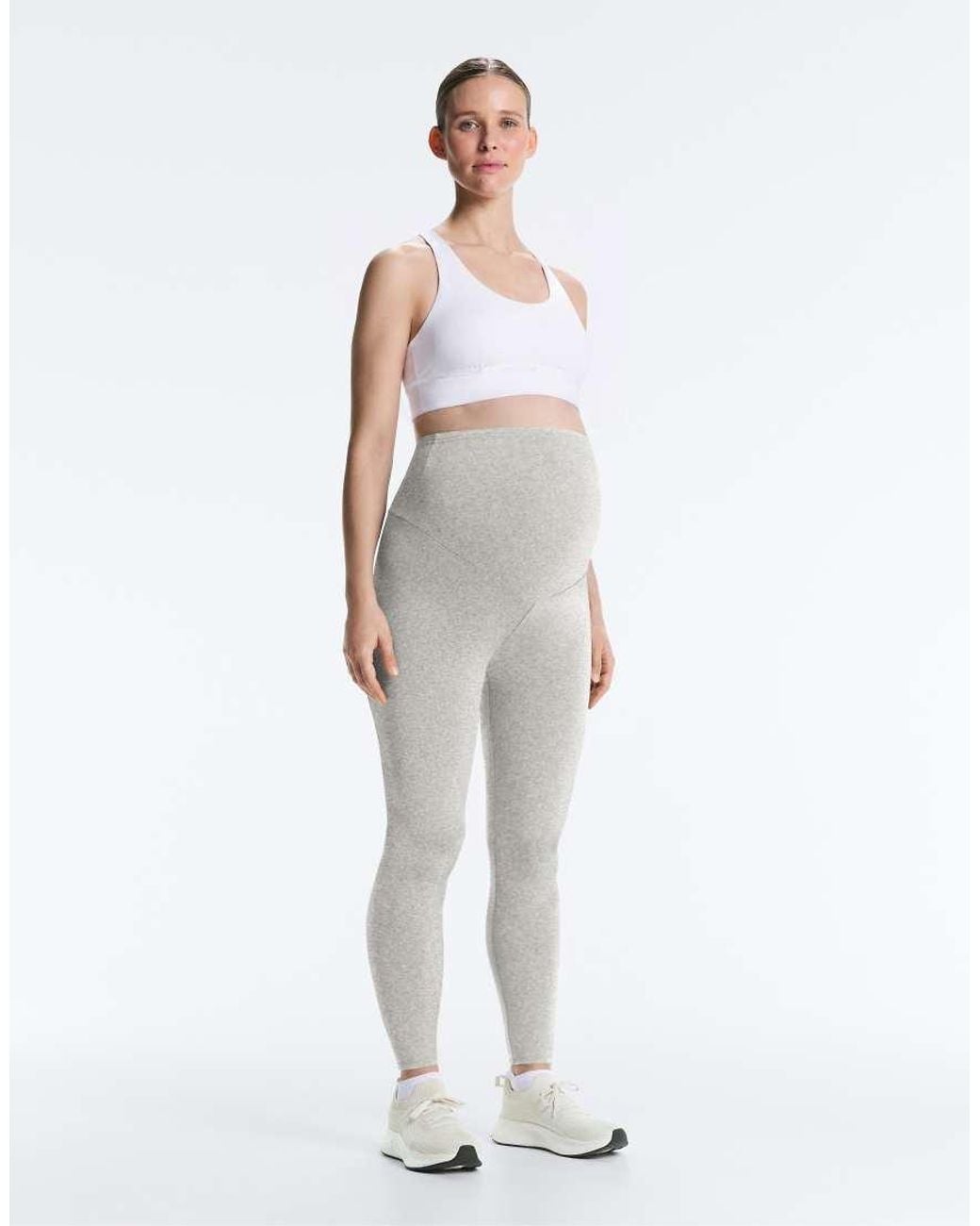 Oysho White Comfortlux 65cm Heathered Maternity leggings