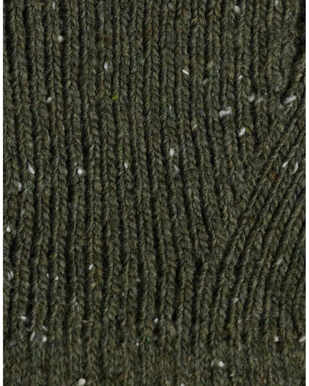 ASOS Green Speckled Ribbed Gloves for men