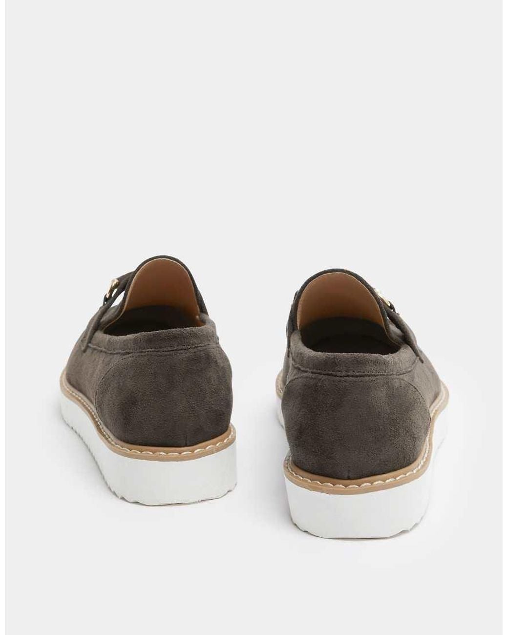 Yours Clothing Natural Faux Suede Snaffle Loafers