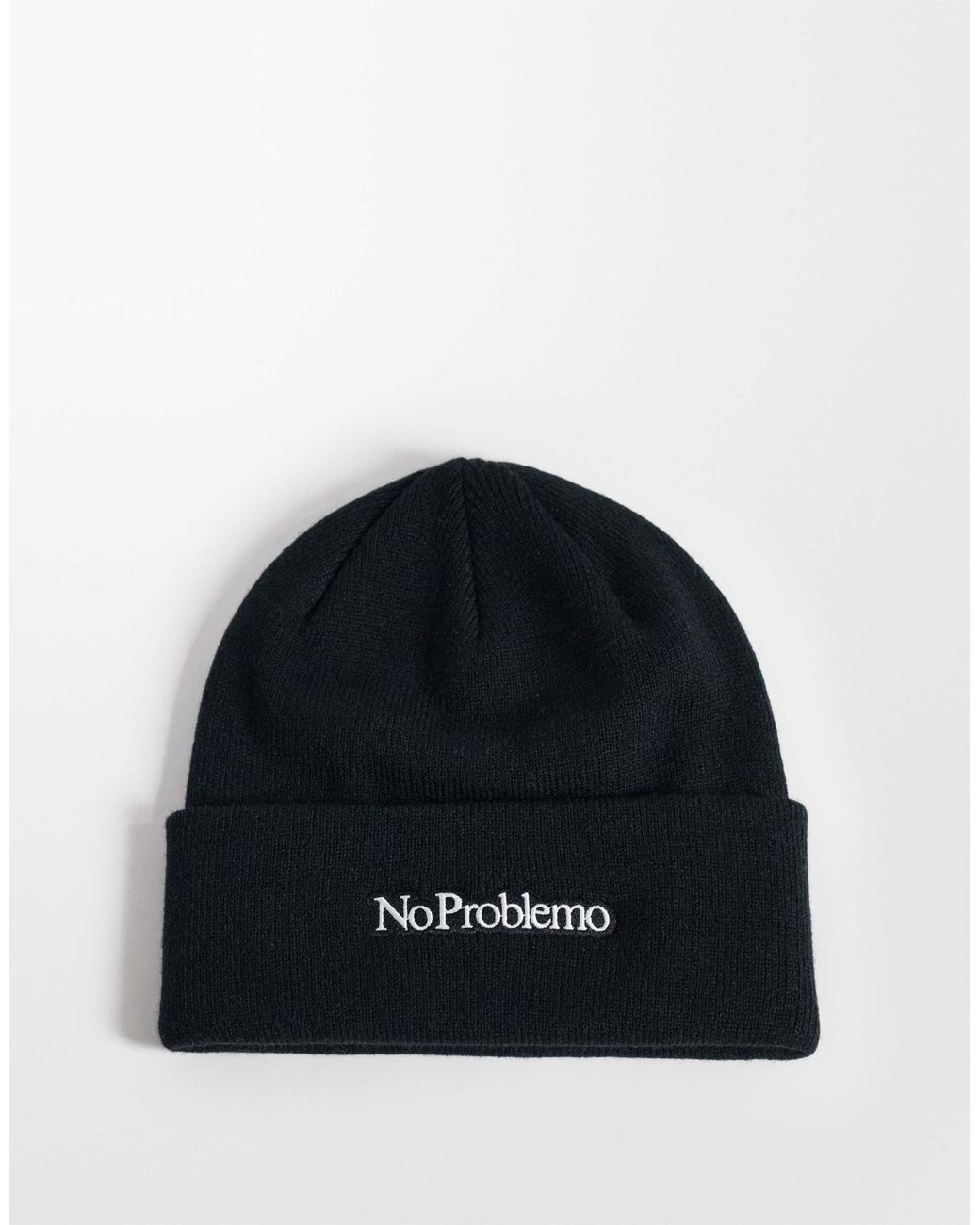 Bonnet avec petit logo No Problemo en coloris Black