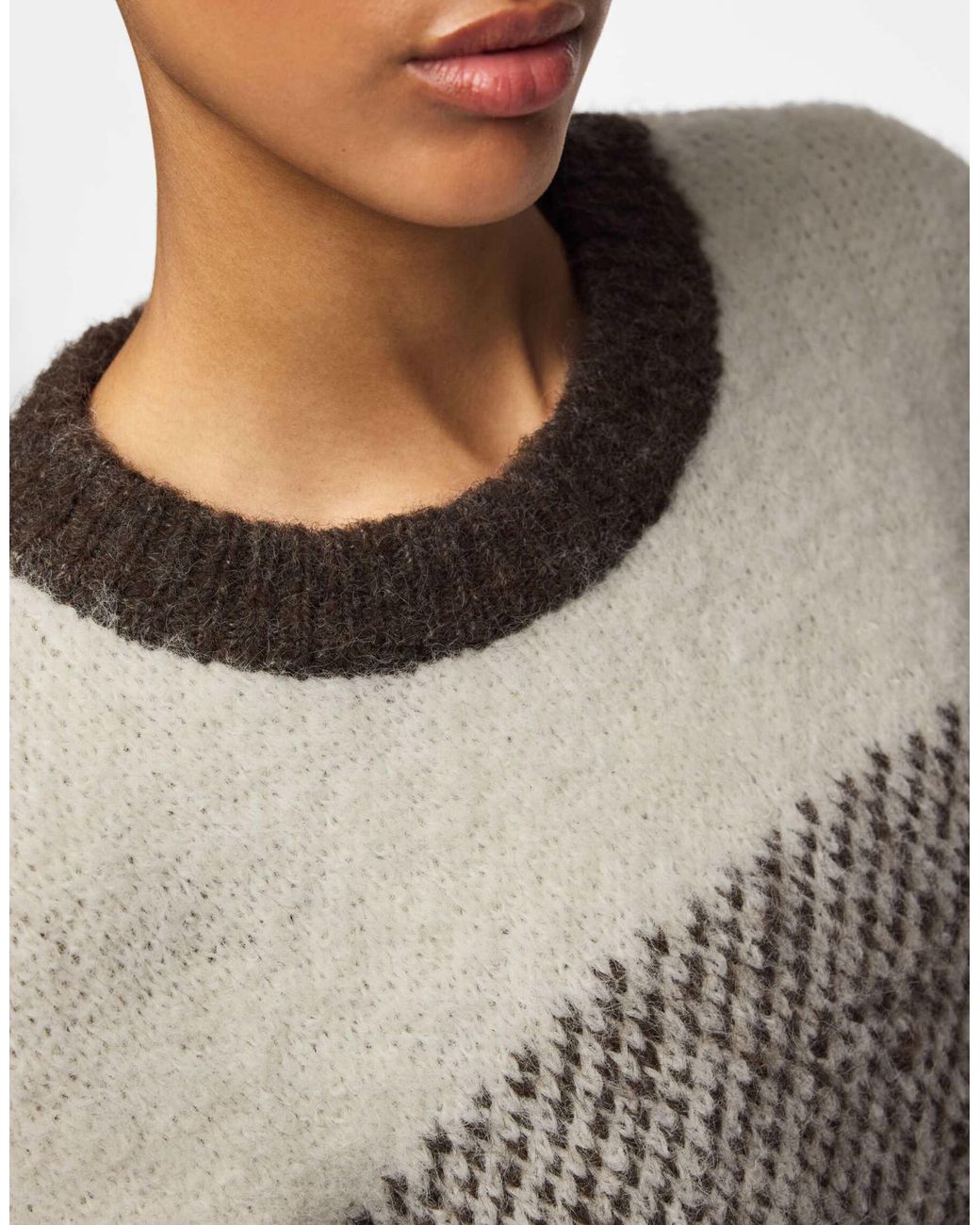 Pieces Gray Strickpullover