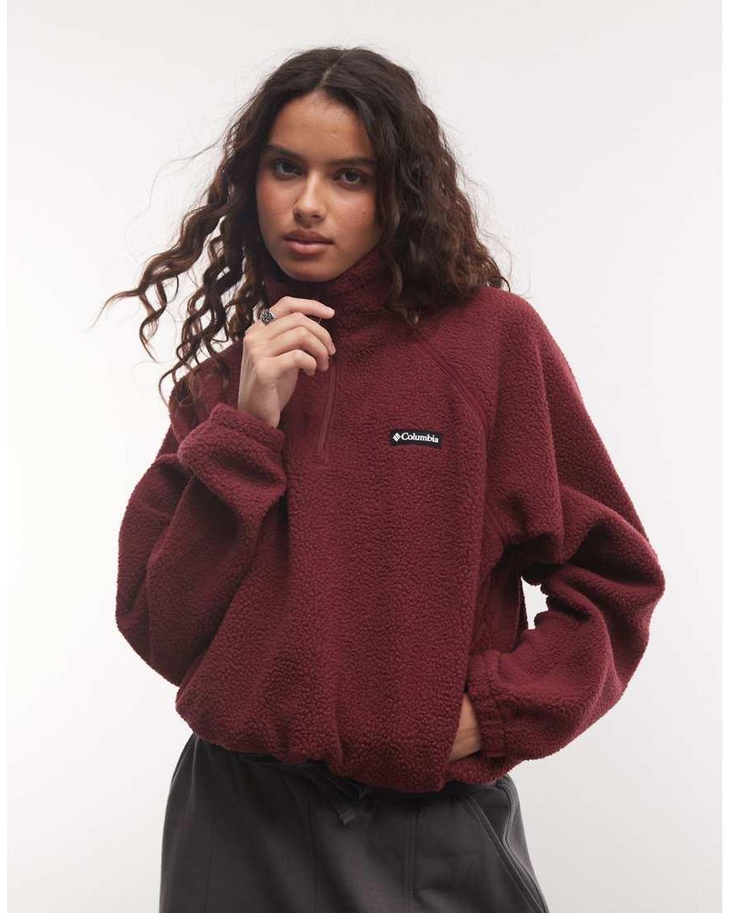 Columbia Red Spring Half Snap Fleece