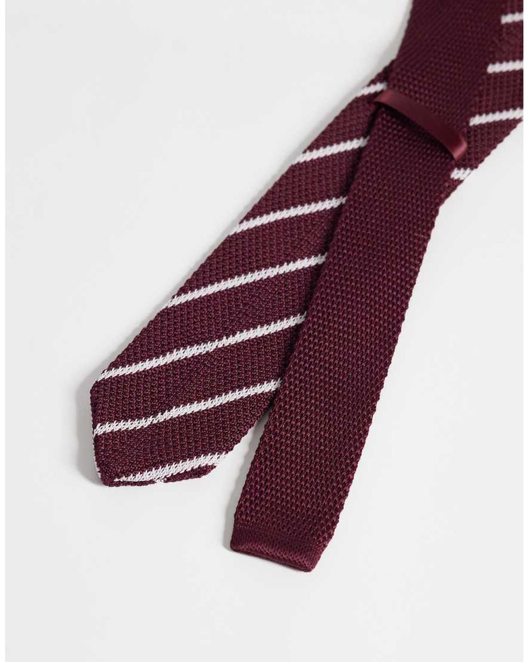 ASOS Purple Knitted Stripe Tie for men