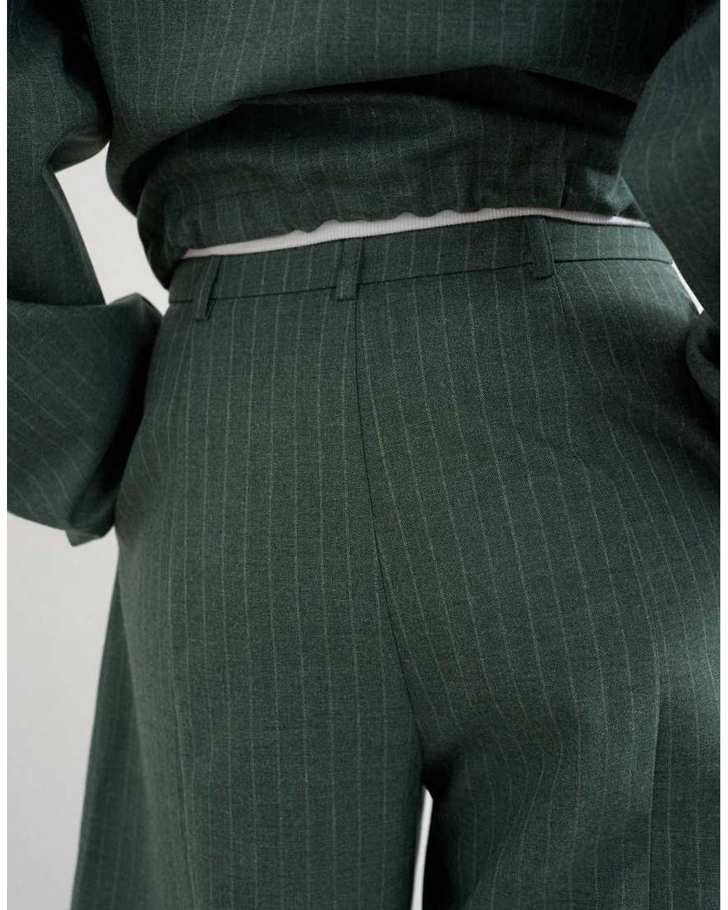 TOPSHOP Green Co Ord Barrel Trouser
