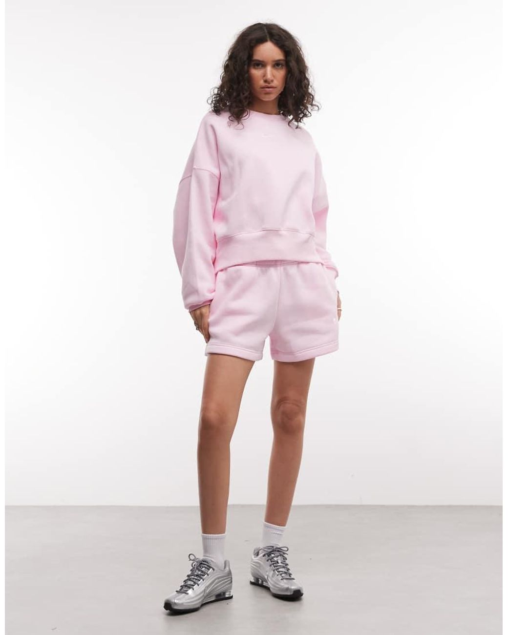 Nike Pink Phoenix Fleece Over-oversized Sweatshirt