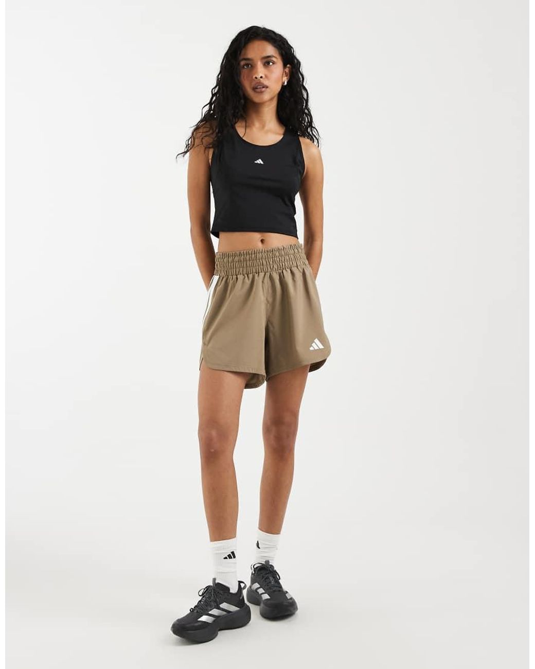 Adidas Originals Multicolor Adidas Training Pacer Shorts With 3 Stripes