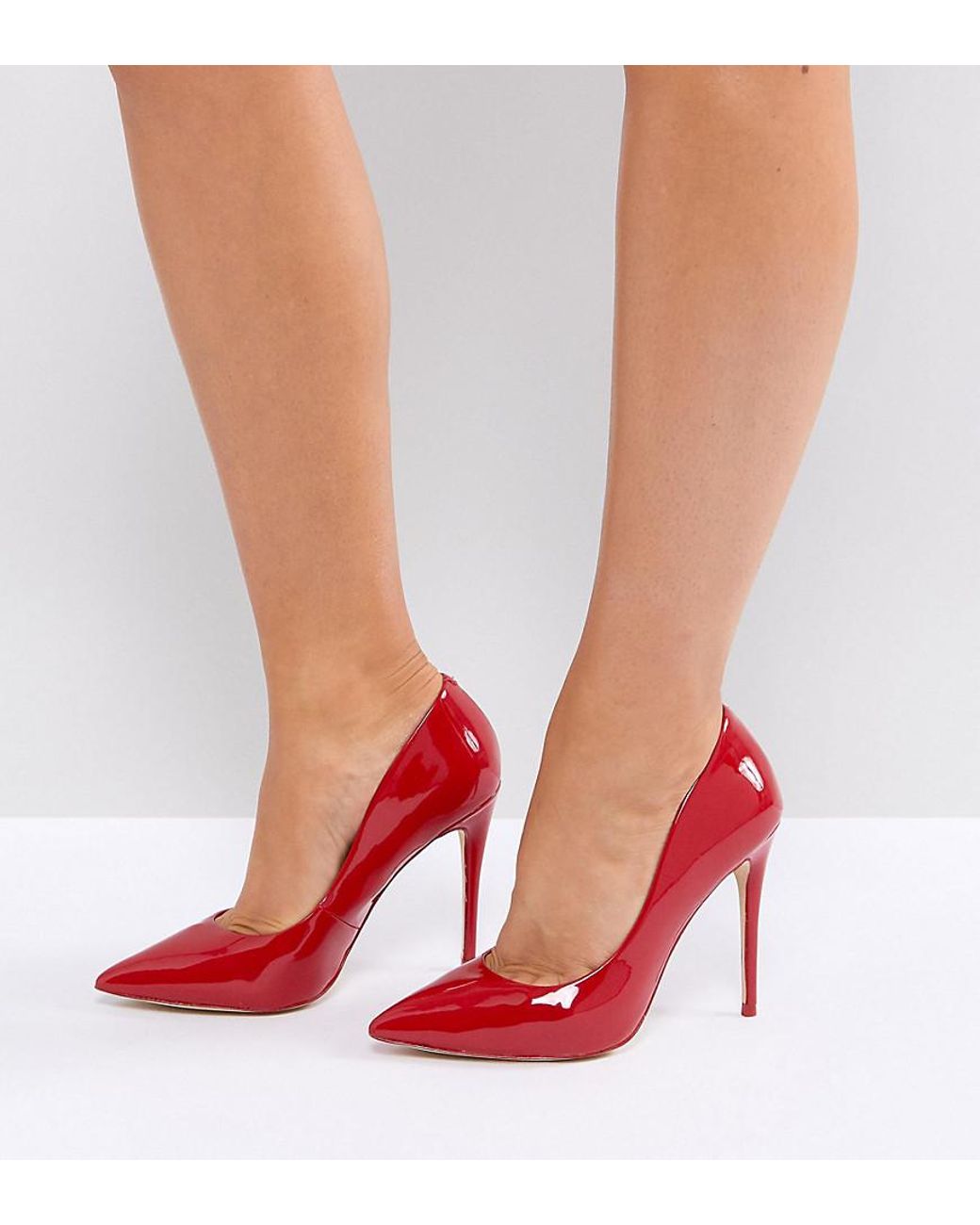 ALDO Wide Fit Red Pointed Court Shoes | Lyst Australia