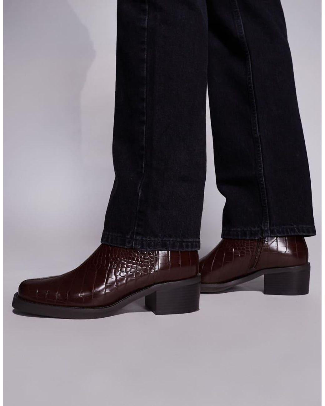 ASOS Brown Heeled Chelsea Boots for men