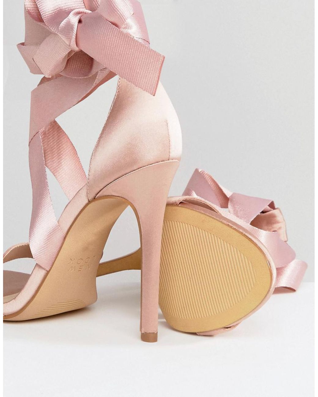 DOLCE VITA by JUST-ENE - Pointed-toe pumps with crossed straps in nude/pink  tones - Just-ENE