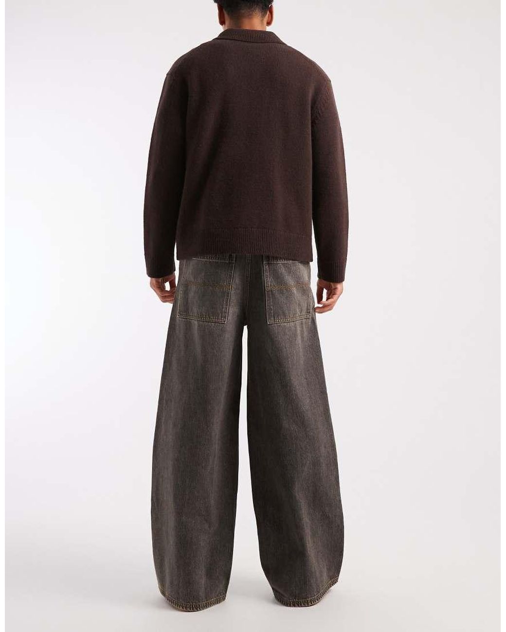 Collusion Gray X003 Wide Leg Jeans for men