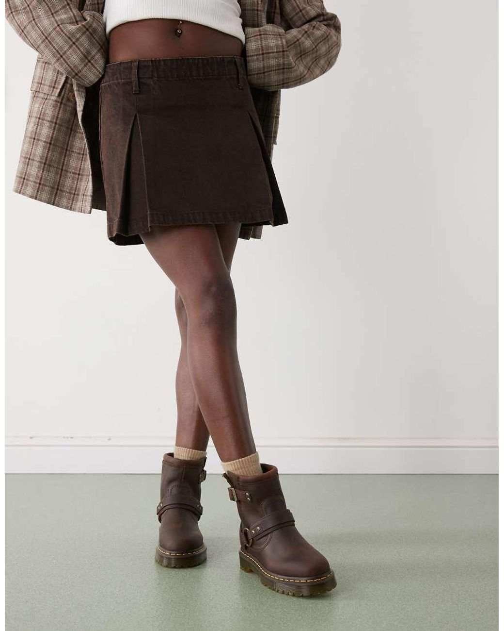 Dr. Martens Brown Harness Detail Ankle Boot