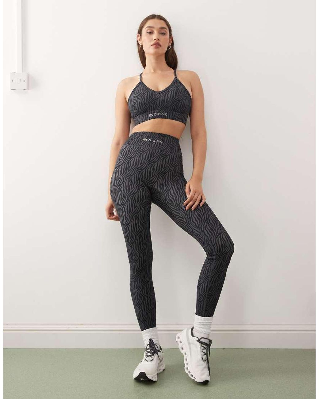 OOSC Blue Medium Support Infinite Sports Bra