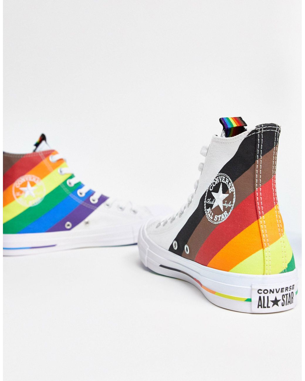 Chuck taylor all star - Sneakers alte bianche e arcobaleno di Converse in  Bianco | Lyst