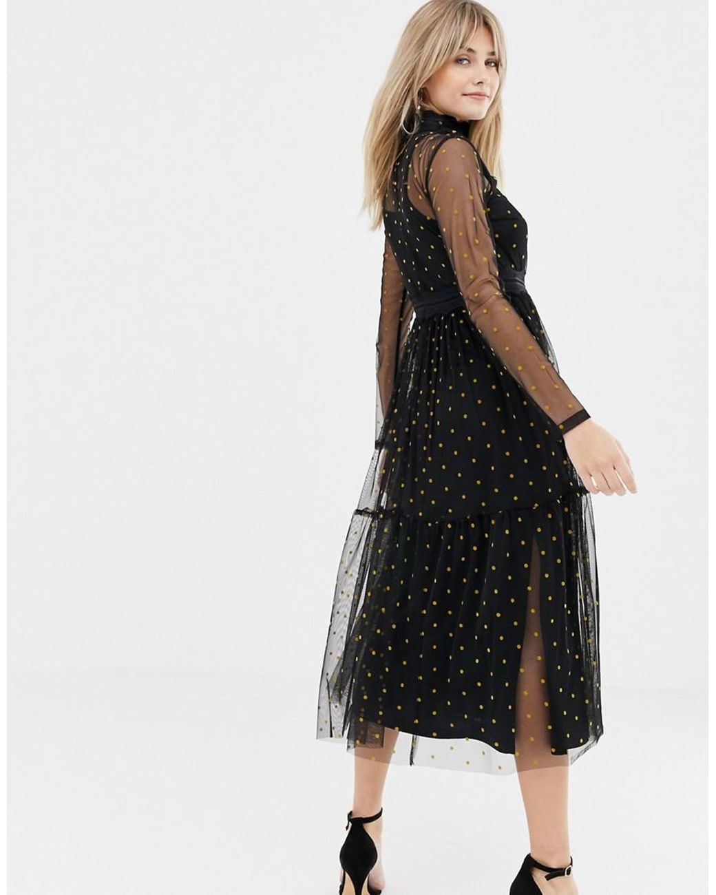 Lace and beads hotsell polka dot dress