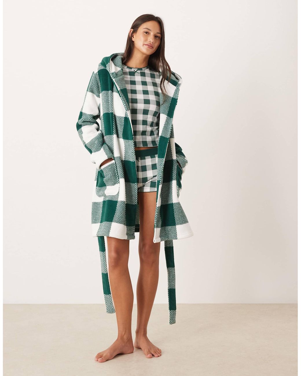 ASOS Green Microfleece Mini Robe