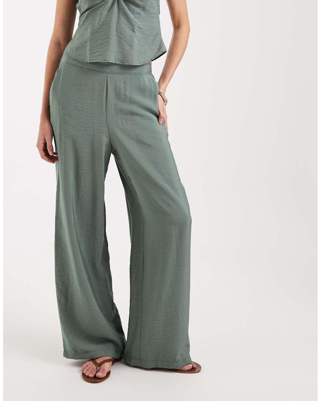 Vero Moda Green Wide Leg Trouser Co-Ord