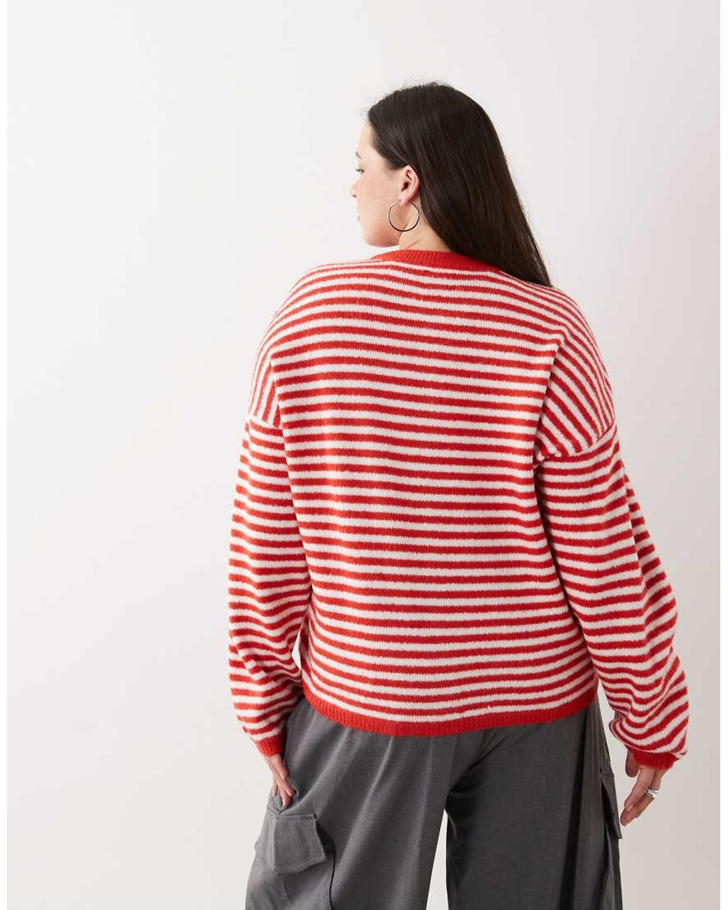 ASOS Red Asos Design Curve Lightweight Relaxed Cardigan