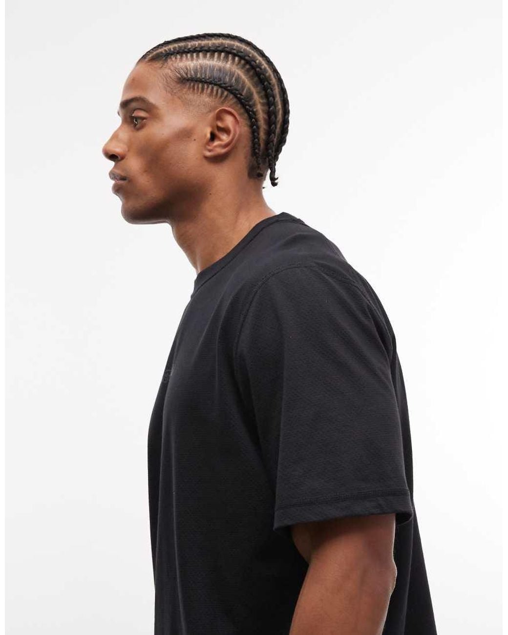 Nike Black Athletic Club Script Logo Perforated T-shirt for men