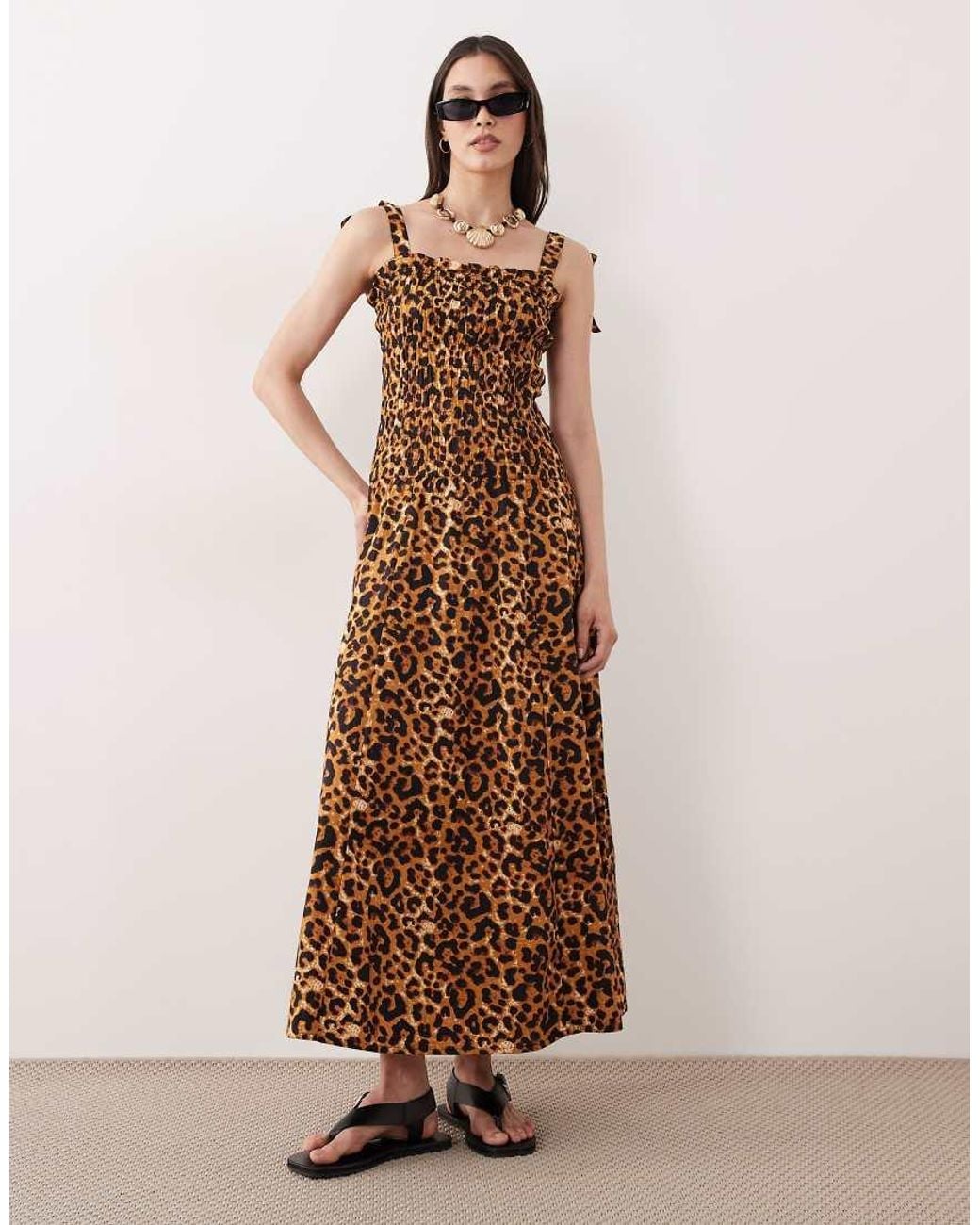 esmé studios Brown Esmee Tie Strap Maxi Beach Dress