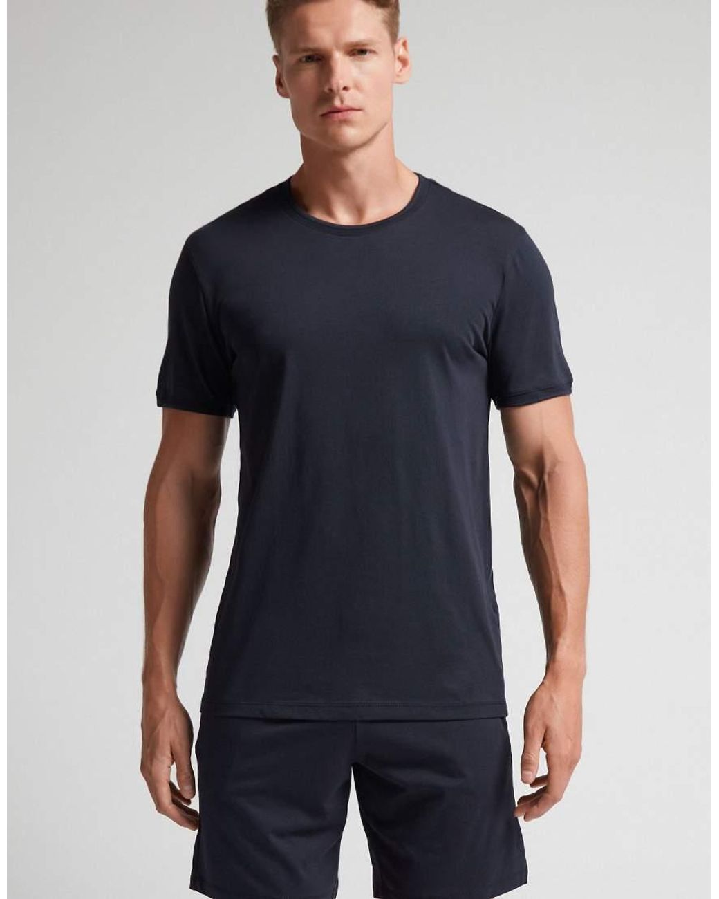 Intimissimi Blue Short Superior Cotton Pyjamas for men