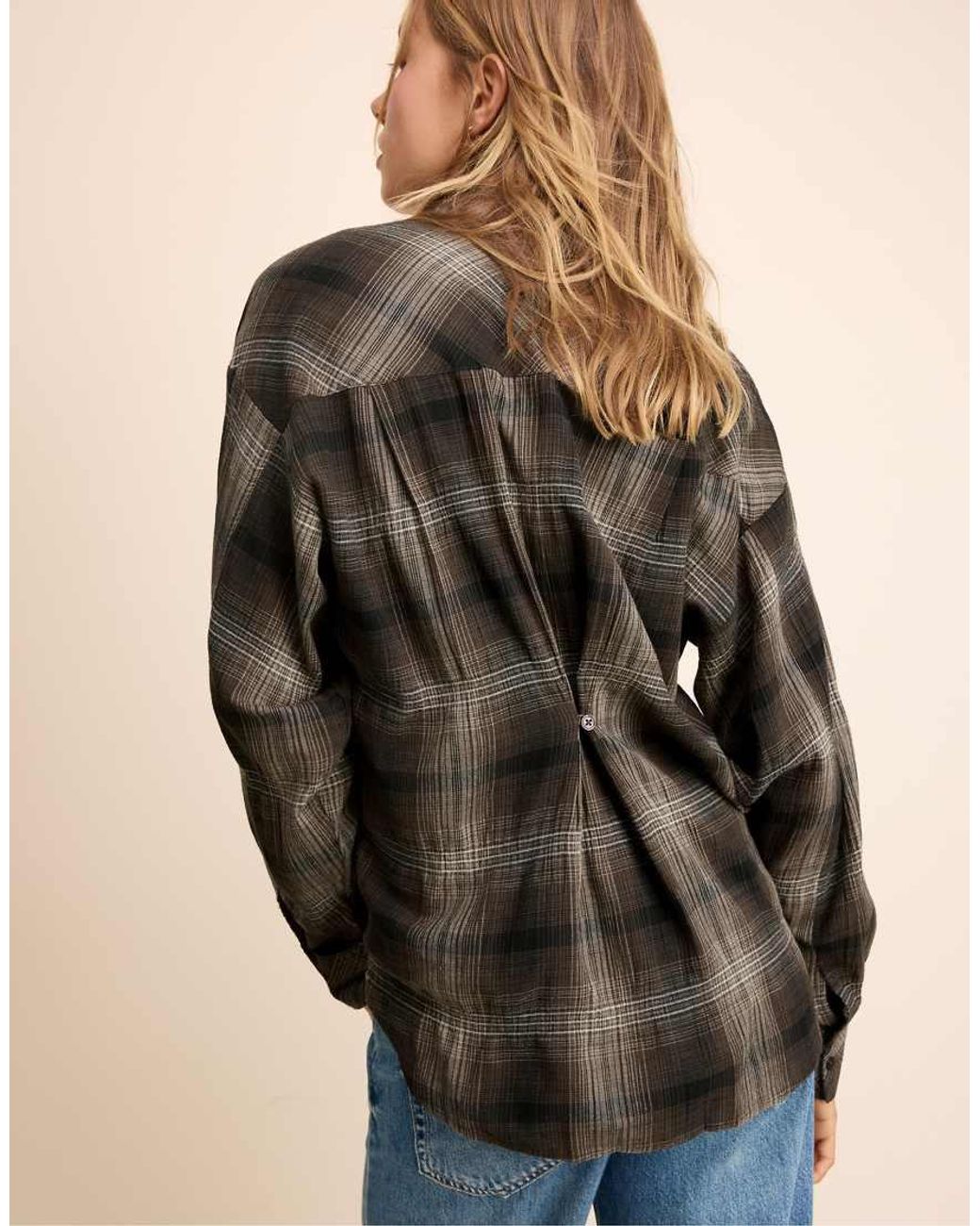 Stradivarius Blue Adjustable Regular-Fit Shirt