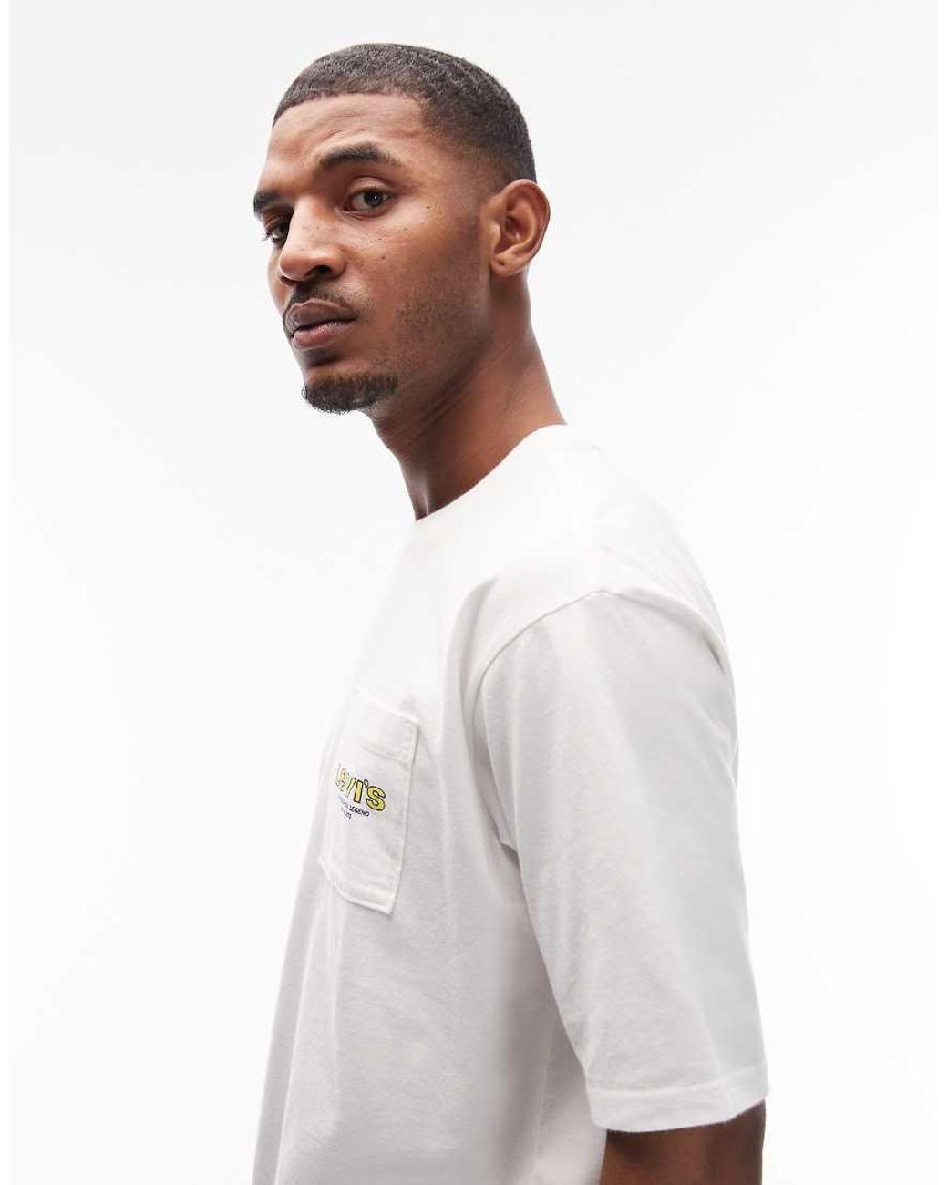 Levi's White Two Horses Back Print Graphic T-shirt for men