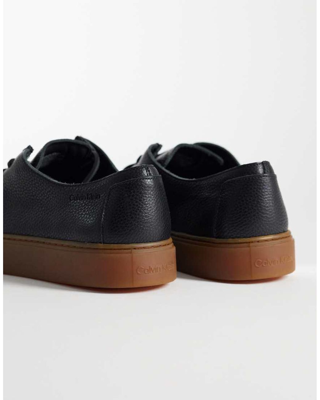 Calvin Klein Blue Jeans Chunky Hybrid Leather Apron Lace Up Shoes for men