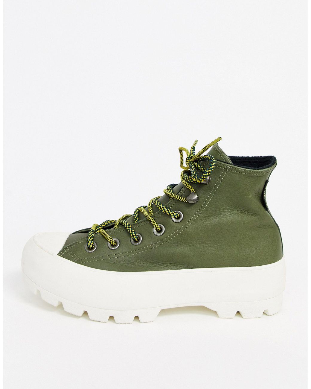 Chuck taylor - bottines style randonnée en cuir et goretex avec semelle  chunky - kaki Converse en coloris Vert | Lyst