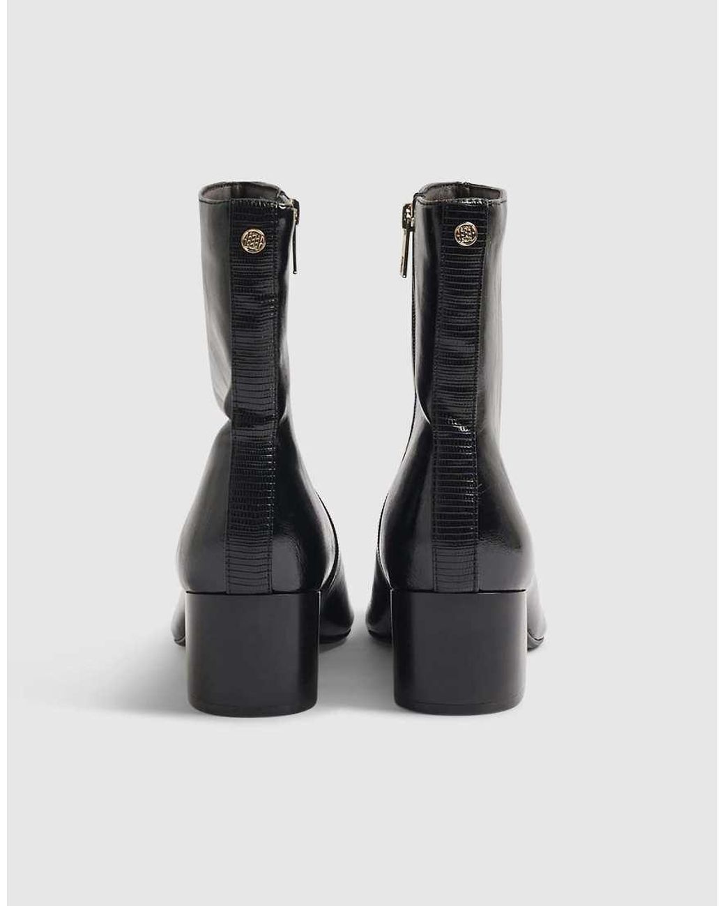 River Island Black Point Toe Heeled Ankle Boots