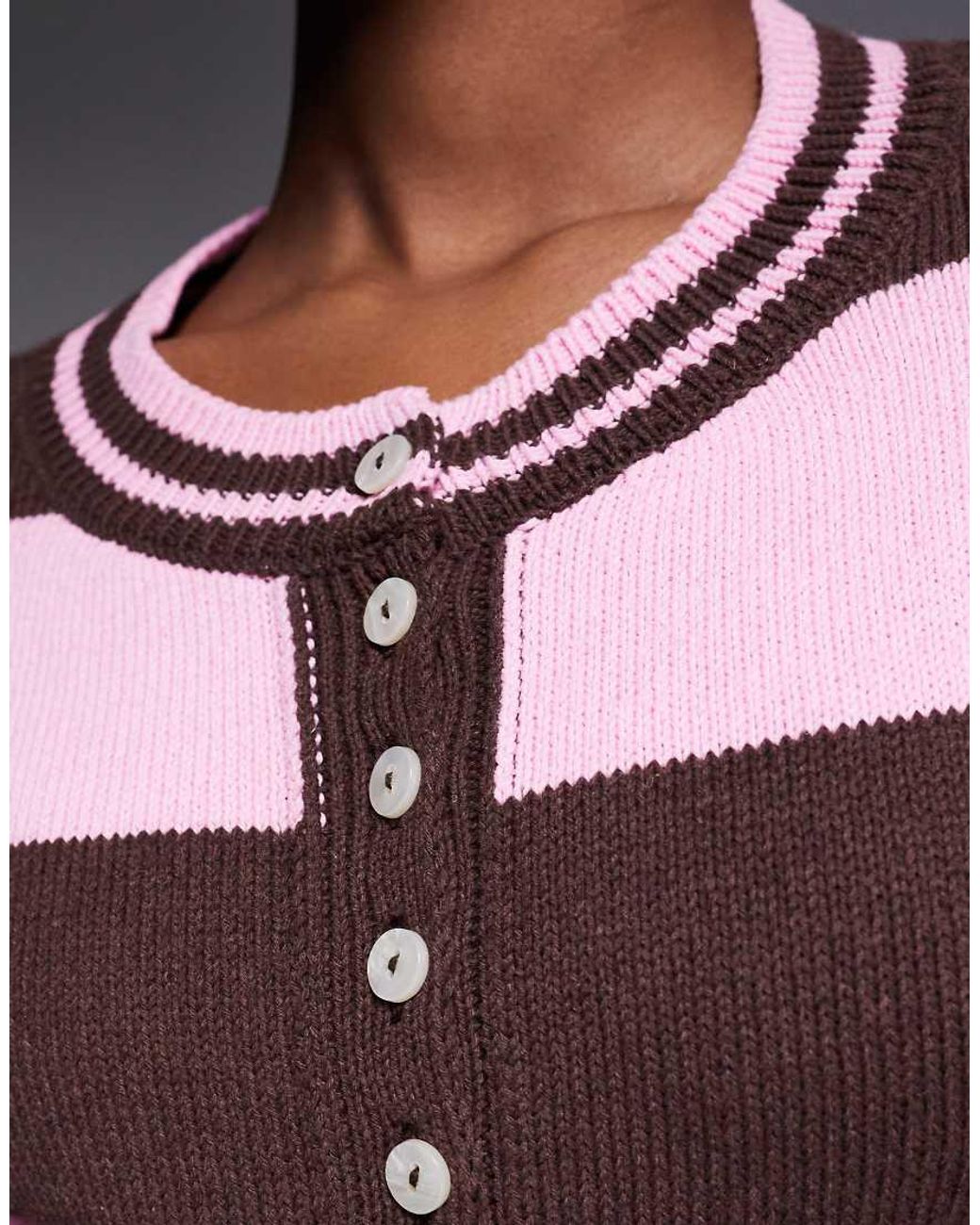 River Island Brown Striped Cardigan